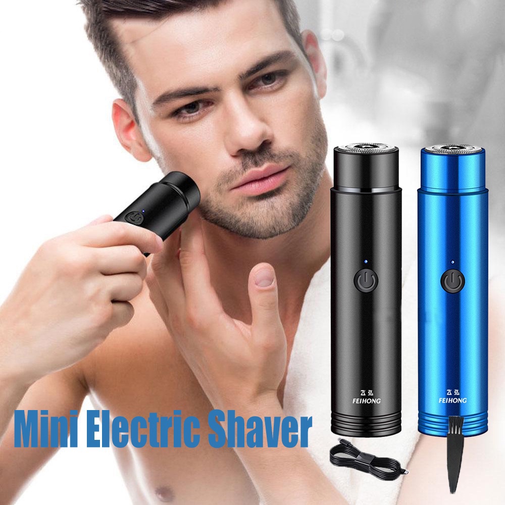 1 Set Máy Cạo Râu Mini Đa Năng Sạc USB Có Thể Giặt Lại Tiện Dụng