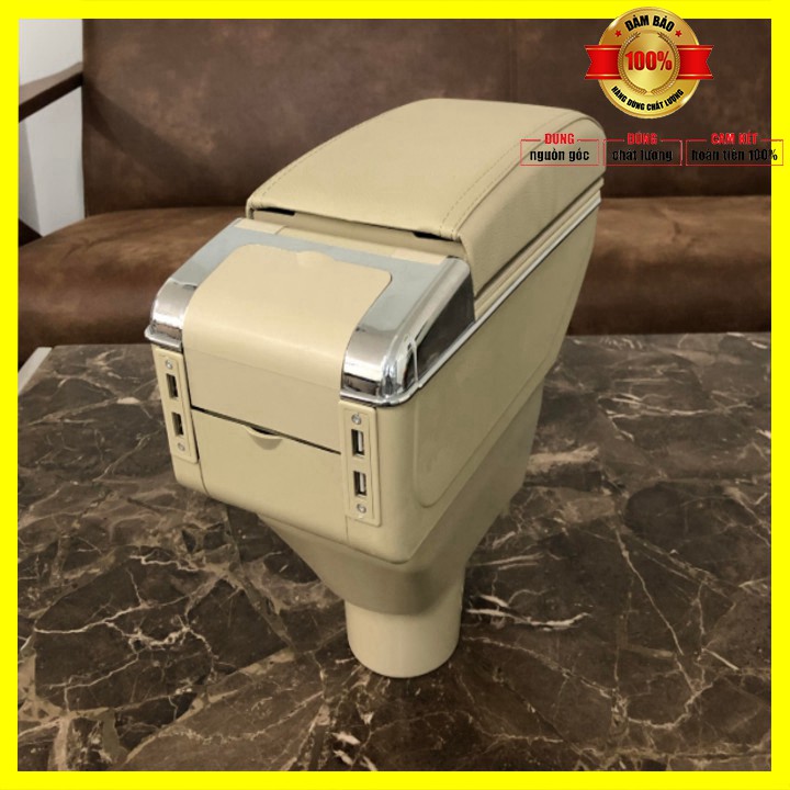 Hộp tỳ tay ô tô cao cấp Toyota Yaris và Vios tích hợp 7 cổng USB 2014-2019 DUSB-YRIS