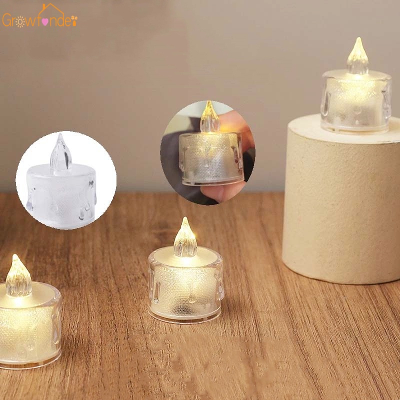 Đèn LED hình ngọn nến bằng acrylic chạy pin dùng trang trí lễ hội