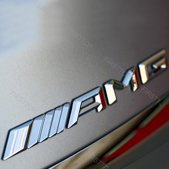 Tem Dán Bằng Nhựa ABS Và Hợp Kim Thép Không Gỉ Trang Trí Xe Hơi Mercedes AMG
