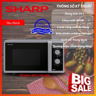 Lò Vi Sóng Có Nướng Sharp R-G322VN-S (23L) - Hàng chính hãng