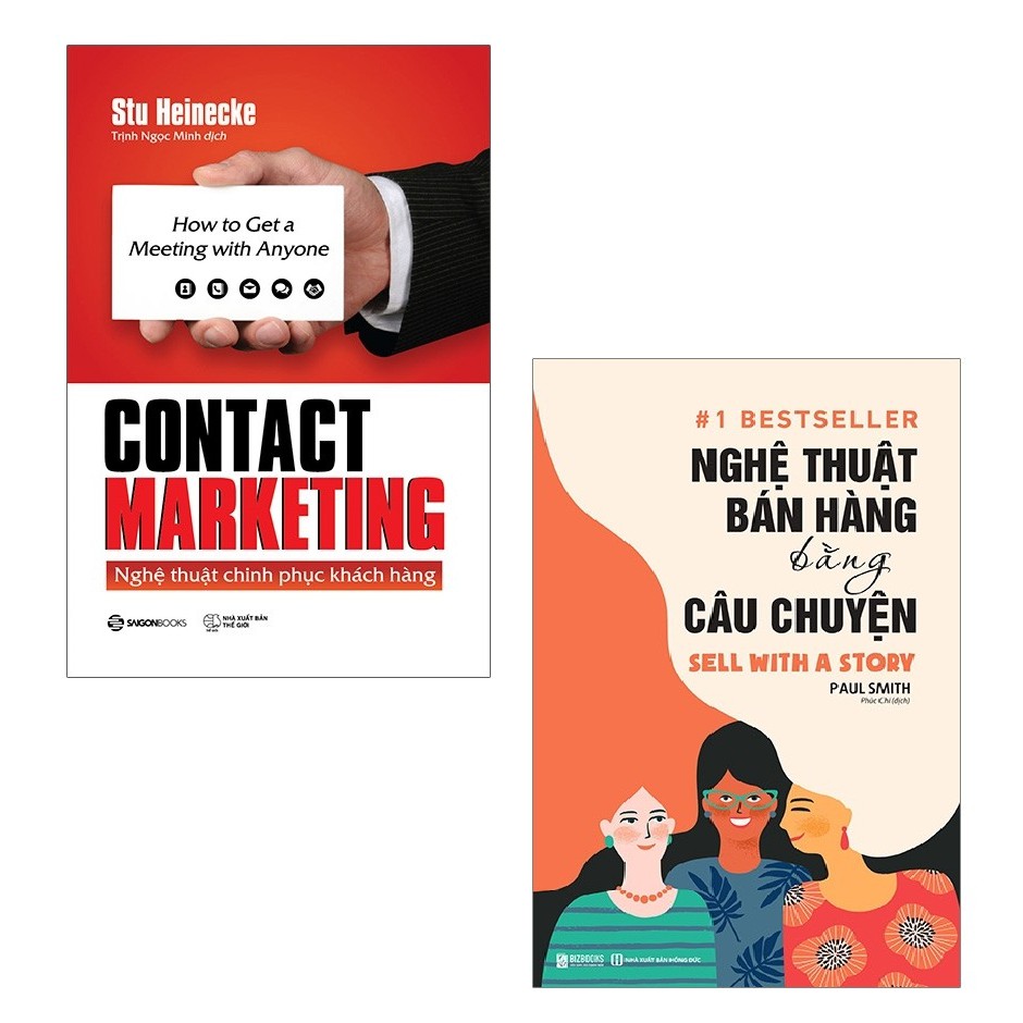 Sách - Combo Contact Marketing: Nghệ Thuật Chinh Phục Khách Hàng + Nghệ Thuật Bán Hàng Bằng Câu Chuyện (2 Cuốn)