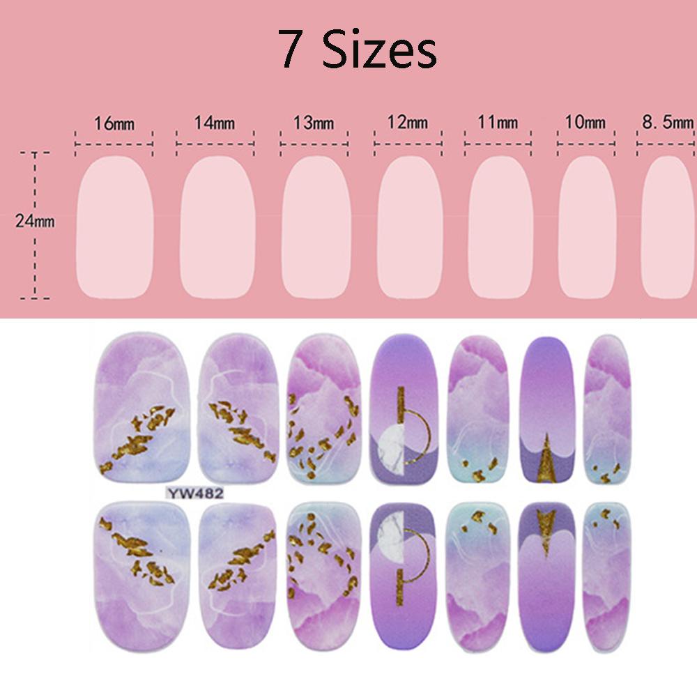 1 Tờ Đề Can Dán Móng Tay DIY Xinh Xắn Tiện Dụng