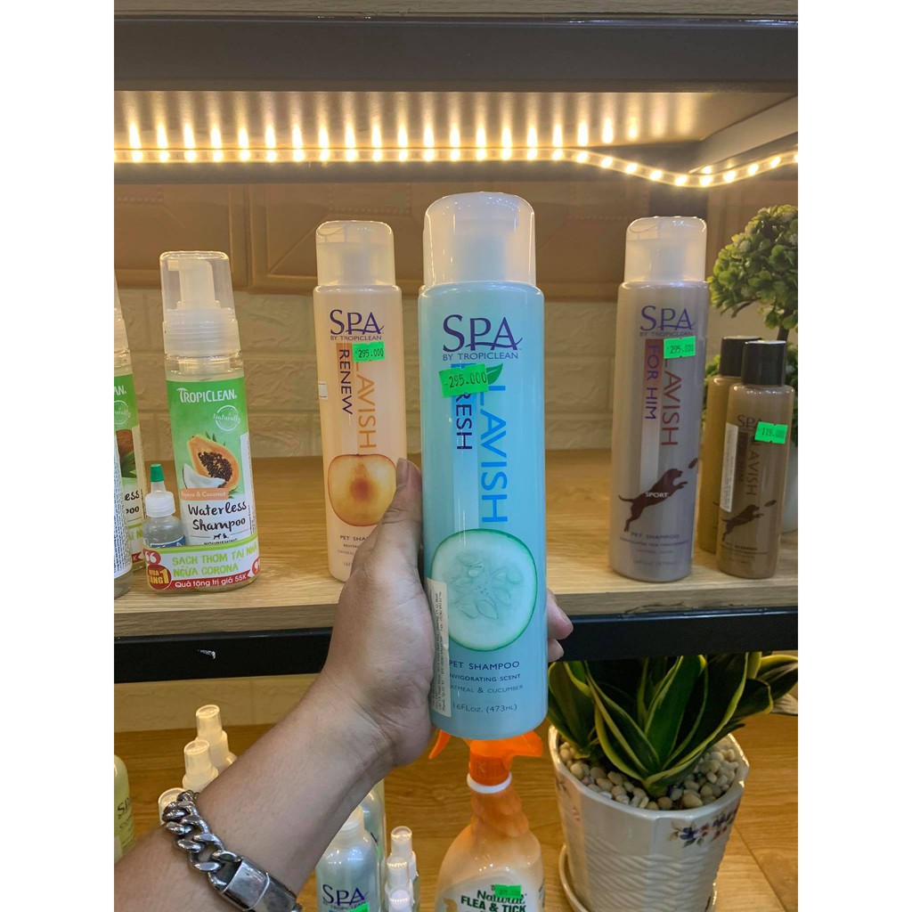 SỮA TẮM CHO CHÓ TRPICLEAN HƯƠNG DƯA LEO - HÀNG NHẬP KHẨU USA