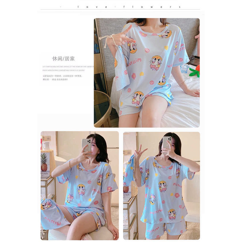 Đồ bộ Thun Sữa Đùi mặc nhà dễ thương (form dưới 60kg) | BigBuy360 - bigbuy360.vn