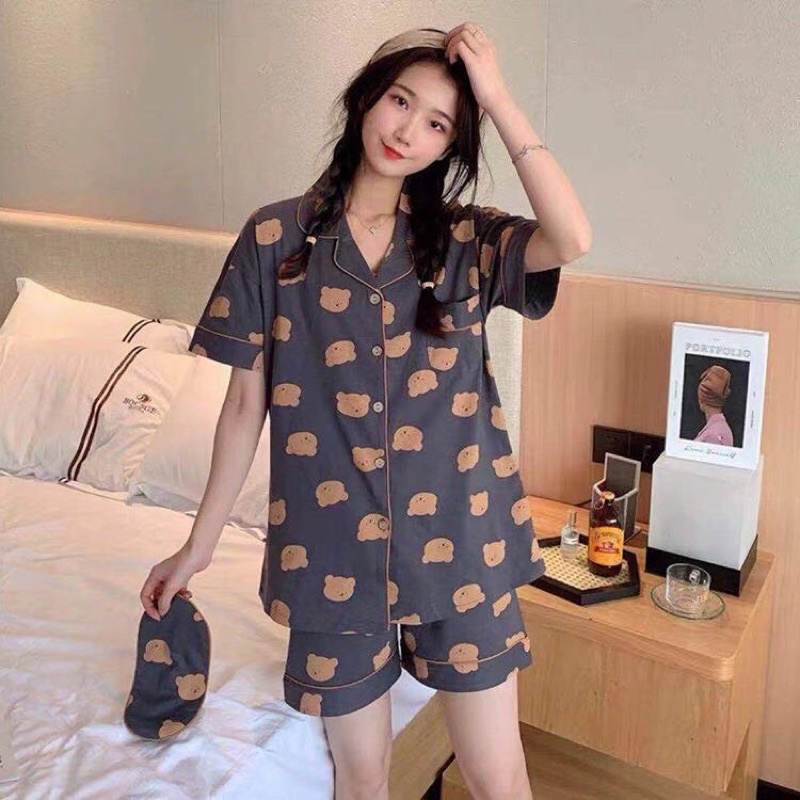 Bộ đồ ngủ pijama dài nữ mặc nhà thái thoải cute mái dễ thương giá rẻ Hanz.vn H4