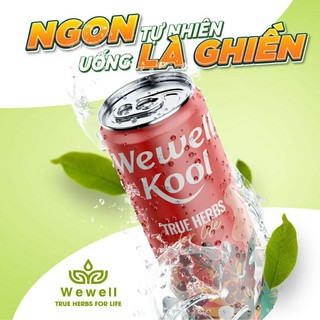 Nước thảo dược BVSK Wewell Kool 1 lốc 6 lon x 200ml
