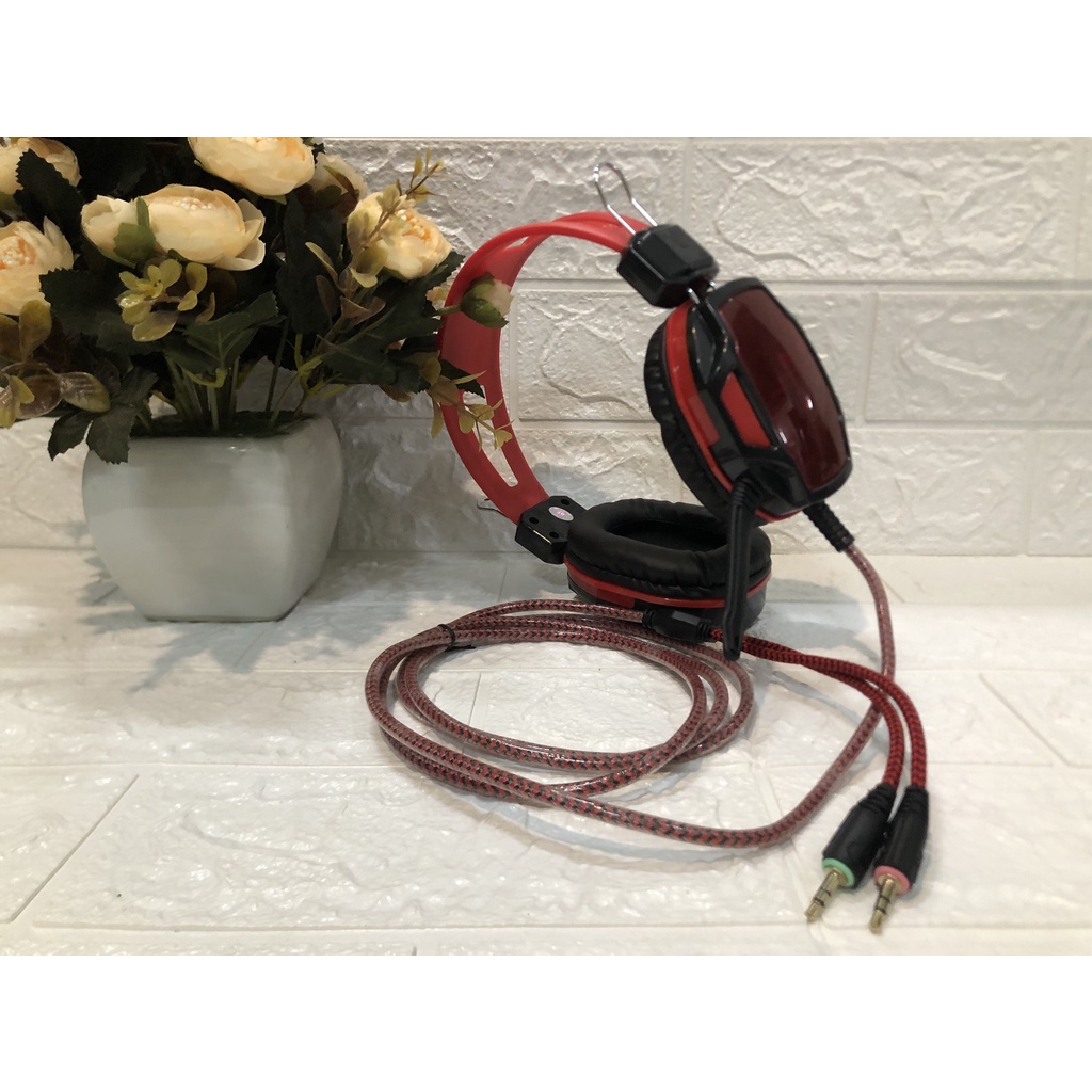 Tai Nghe Chụp Tai Chuyên Chơi Game Qinlian A6 jack 3.5 Có Micro, Dây Chống Đứt, Dùng Được Cho Máy Tính