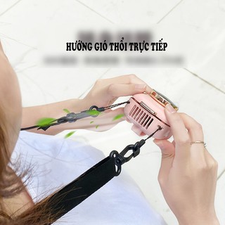 Quạt đeo cổ mini thời trang phong cách retro camera