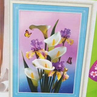 Tranh đính đá bình hoa tuyệt đẹp