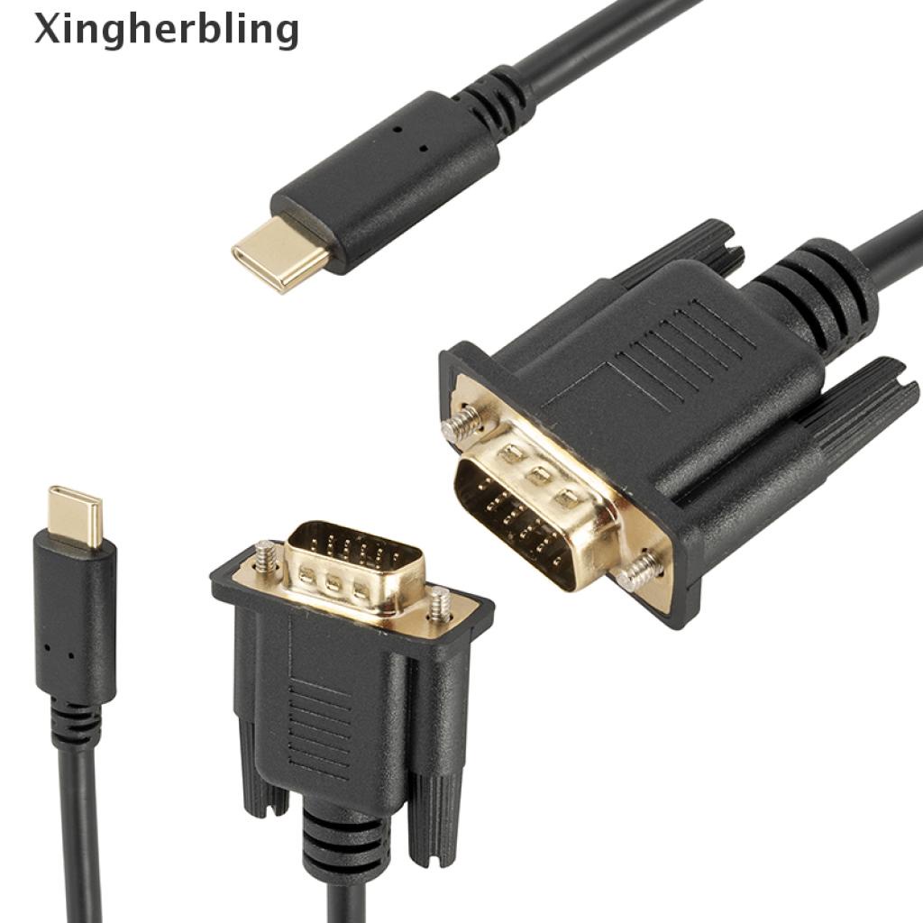 Dây cáp chuyển đổi 1.8M USB C sang VGA 1080P cho máy tính xách tay