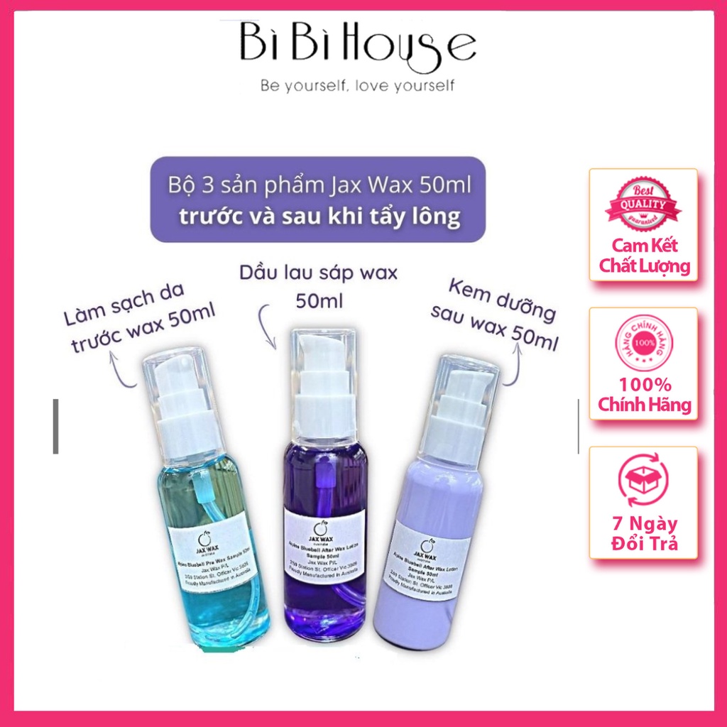 Dung dịch làm sạch - dưỡng da 50ml/Chai Trước-Sau Tẩy Lông Jax Wax Australia