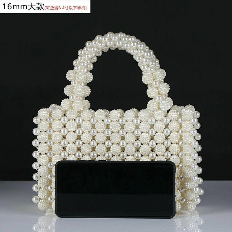 Túi xách ngọc trai kết hạt cườm handmade siêu sang cho nữ