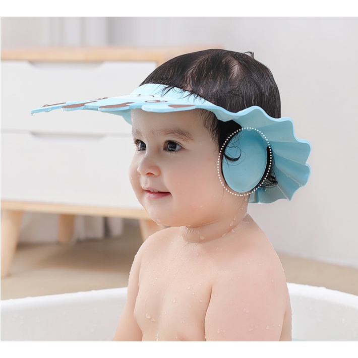 Mũ gội đầu chắn nước cho bé tắm gội đầu