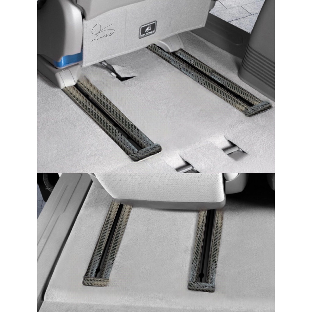 Ốp bảo vệ đường ray trượt ghế carbon cho xe Kia Carnival 2021- 2022- vân cacbon cao cấp