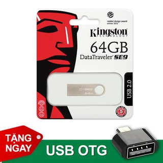 USB 64G KINGSTON SE9 Bảo hành 5 năm Tặng 01 USB OTG thông minh