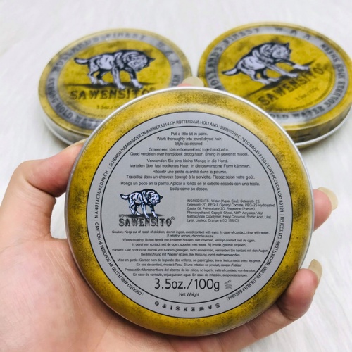 Sáp vuốt tóc SAWENSITO SÓI VÀNG 100gr tạo kiểu giữ nếp cho tóc. HÀNG CHÍNH HÃNG, AI Store