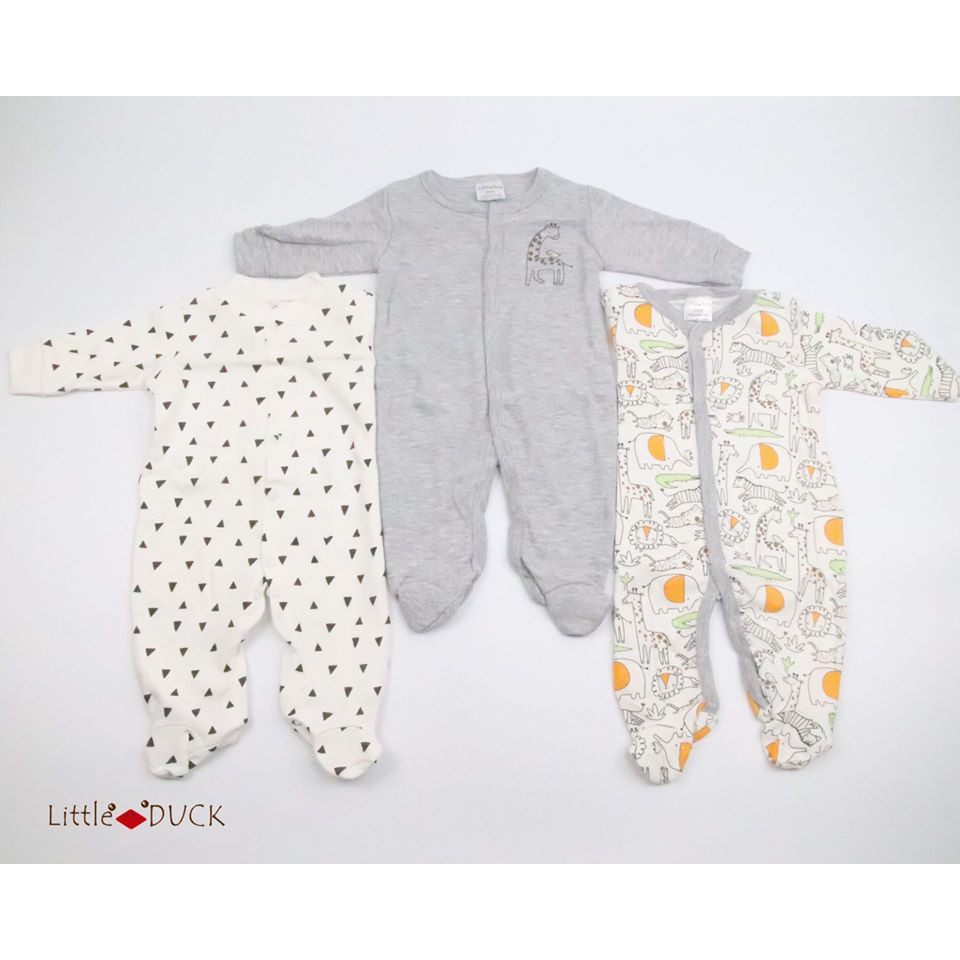 Set 3 body liền tất cho bé Little Duck