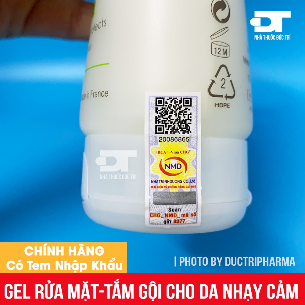 [CHÍNH HÃNG] Gel rửa mặt, tắm gội hàng ngày cho da mỏng manh A-DERMA SHOWER GEL HYDRO-PROTECTIVE ADERMA