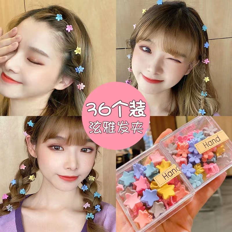 Set 50 Kẹp Tóc Hình Bông Hoa Màu Sắc Ngọt Ngào Thời Trang Cho Bé Gái