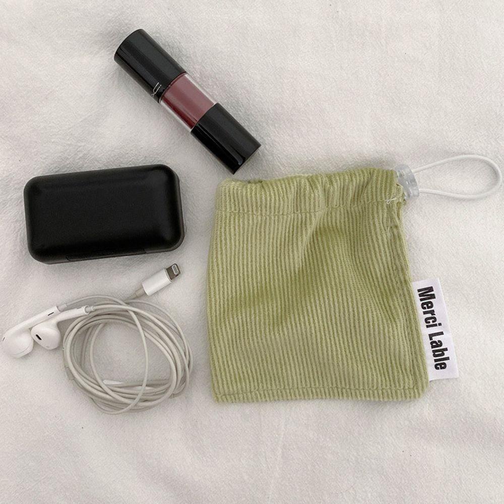 QQMALL Túi Đựng Son Môi Màu Trơn Bằng Nhung Thời Trang Tiện Dụng Khi Đi Du Lịch Ốp