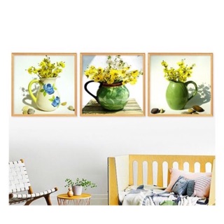 Đồng giá bộ 3 tranh Canvan kích thước 25 *25 kèm khung