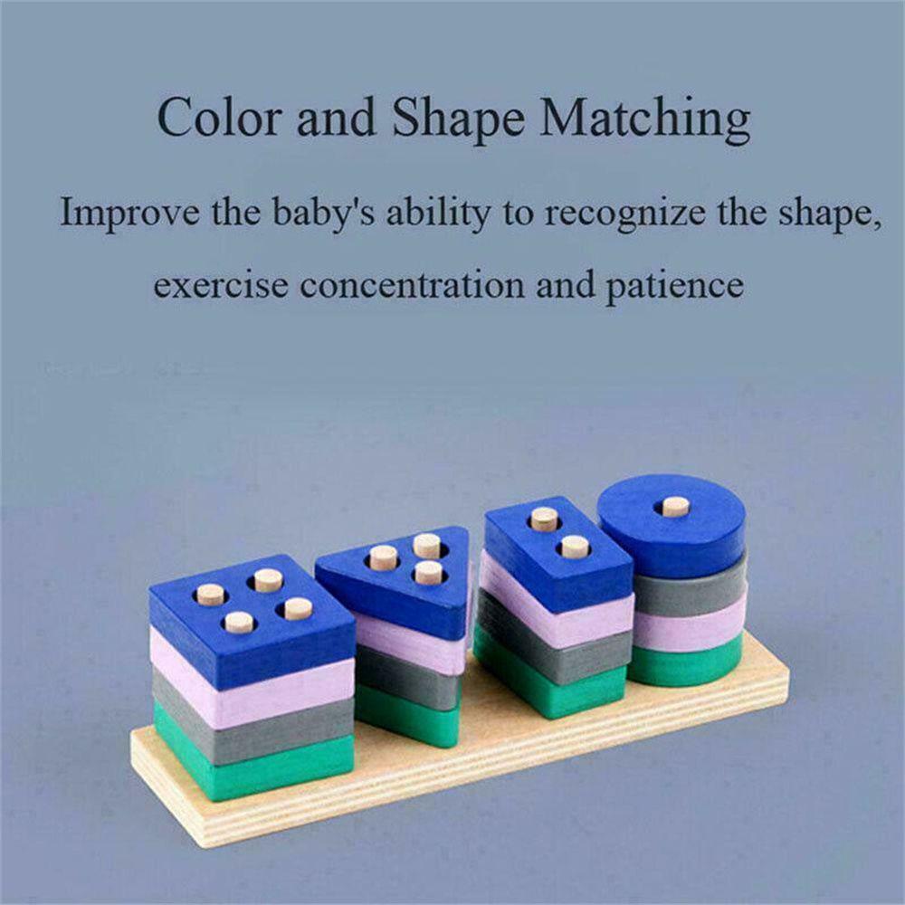 BEBETTERM Bộ Đồ Chơi Xếp Hình Bằng Gỗ Tương Tác Giữa Ba Mẹ Và Bé