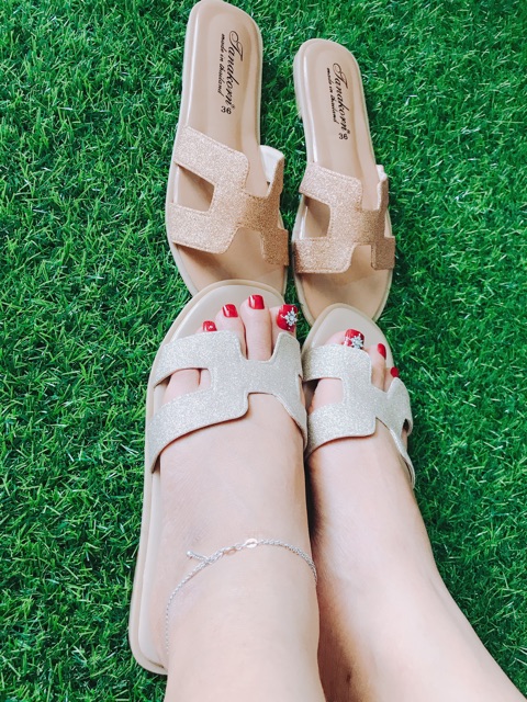 Dép chữ H nhũ kim tuyến Thái Lan