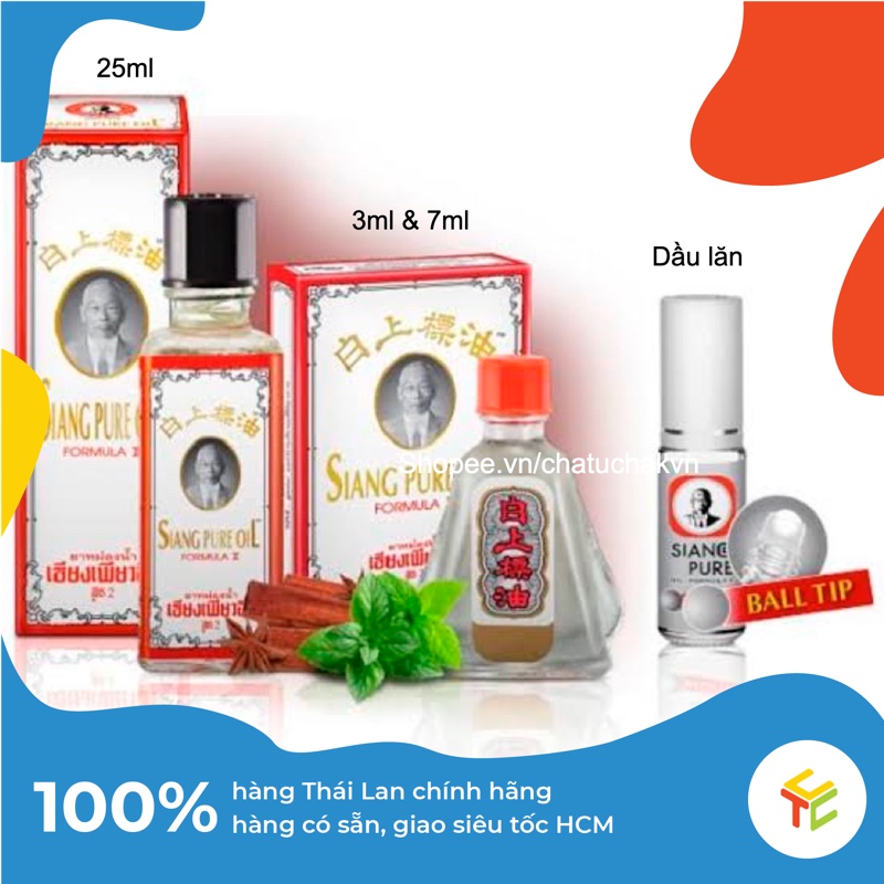 Dầu Ông Già nước Đỏ, Trắng hiệu Siang Pure Oil hàng nội địa Thái Lan