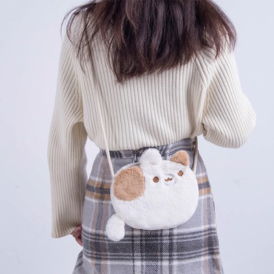 Túi nhỏ mùa thu và mùa đông mẫu mới 2020 Túi đeo chéo nữ dễ thương hoạt hình lông thú Nhật Bản cá tính Ba lô