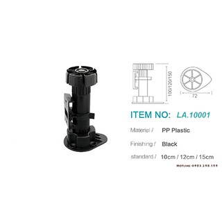 Chân nhựa tủ bếp chất liệu ABS LA10001