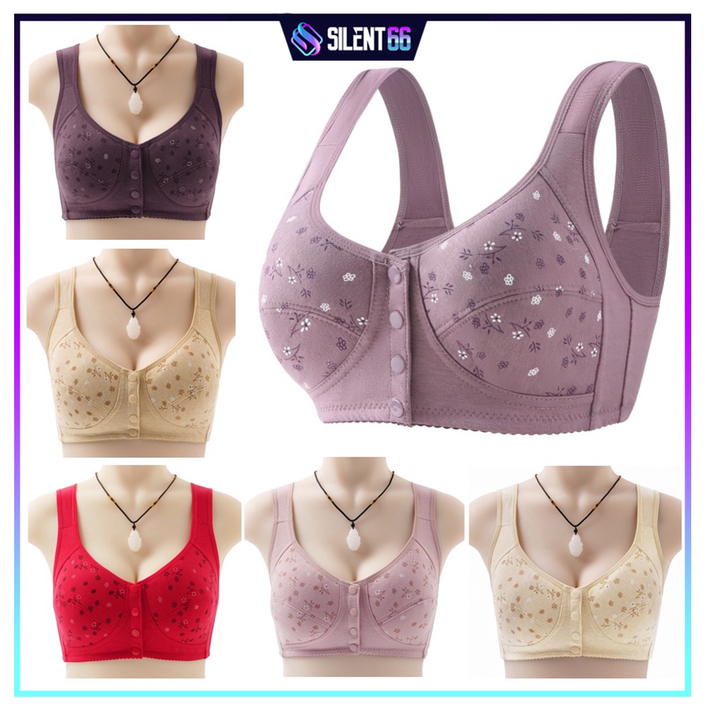 Áo Ngực Cotton Plus Size Cài Khóa Trước Tiện Lợi Cho Mẹ Chăm Sóc Bé