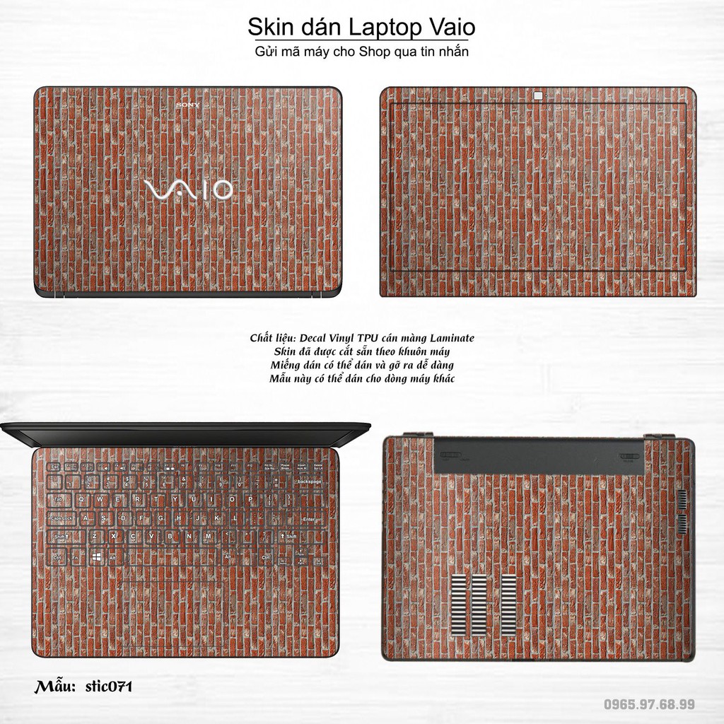 Skin dán Laptop Sony Vaio in hình Hoa văn sticker _nhiều mẫu 12 (inbox mã máy cho Shop)