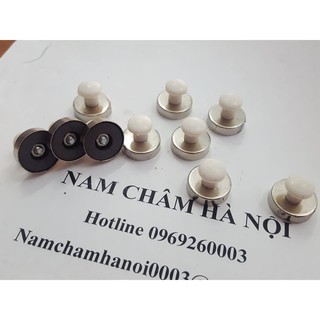 Nam châm đính bảng phi 16 có núm trắng