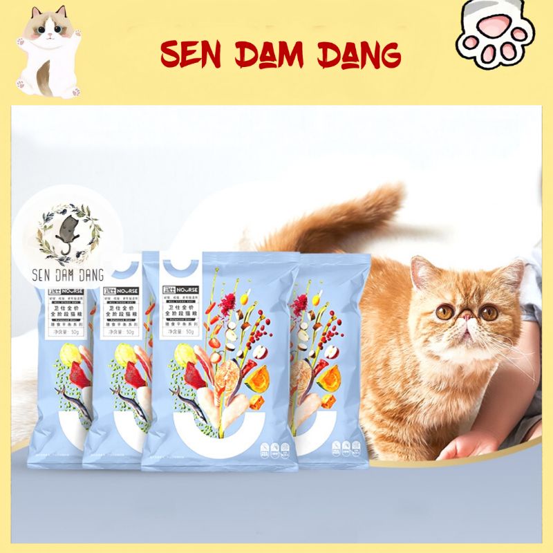 Thức Ăn Hạt Cho Mèo Nourse Mọi Độ Tuổi - Gói 50G