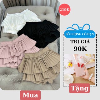 Váy Xếp Ly Ngắn 2 Tầng Cao Cấp Siêu Hót Freeship, Chân Váy Tầng Ngắn Xếp Ly Xòe Bồng Xu Hướng Thời Trang Siêu Xinh
