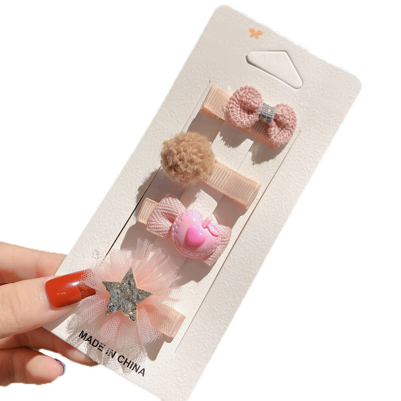 Bộ 3/4 Cái Kẹp Tóc Xinh Xắn Dành Cho Bé Gái