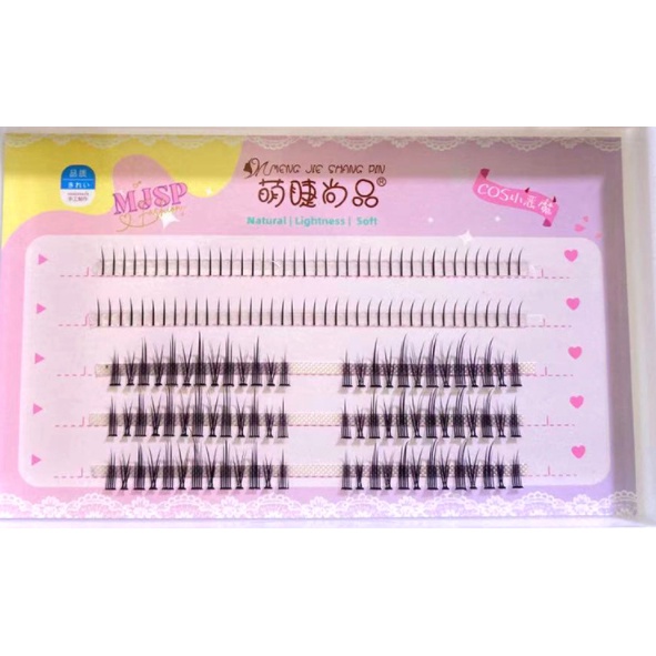 (Tặng keo) Lông Mi Giả 5 Hàng Dày Tự Nhiên Trang Điểm Búp Bê Barbie (G4)