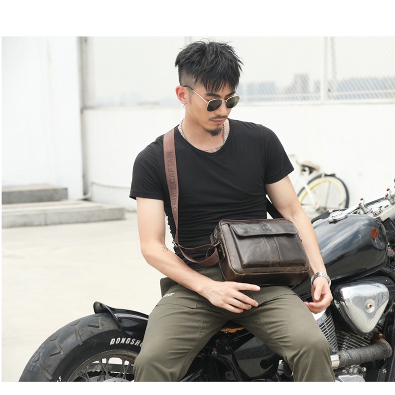 Túi Đeo Chéo Da Bò Phong Cách Doanh Nhân Thời Trang Cho Nam