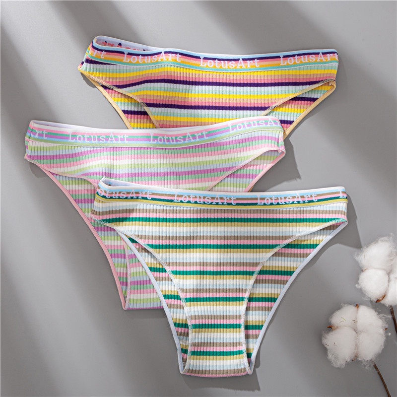 Quần lót nữ TakeTalk kẻ sọc cầu vồng gợi cảm