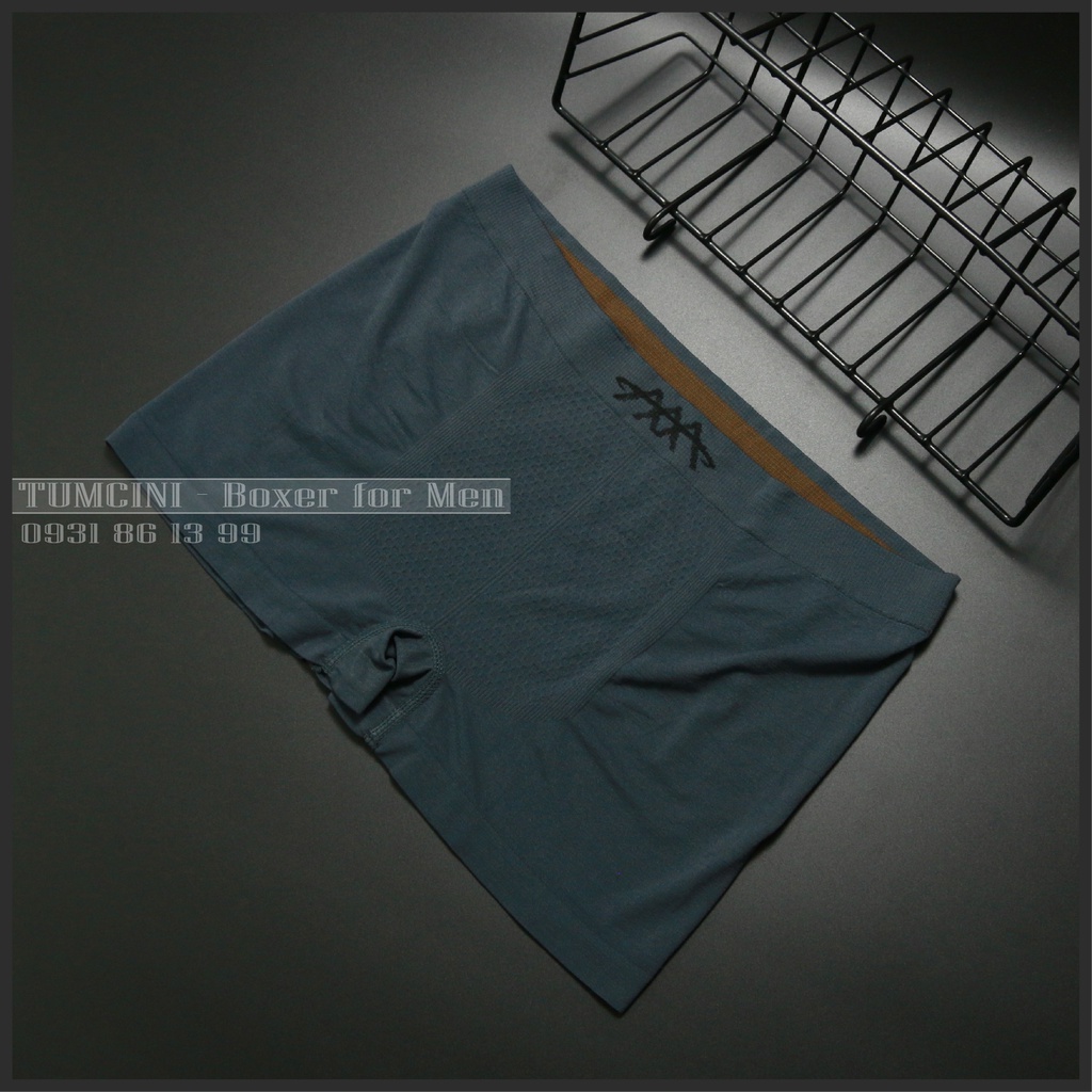 Quần lót nam boxer sịp đùi cao cấp thun lạnh cotton freesize 40-90 kg Tumcini QLN01