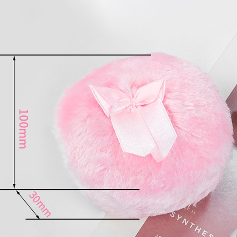 [Hàng mới về] Bông trang điểm thiết kế phối nơ và tay cầm mềm mại