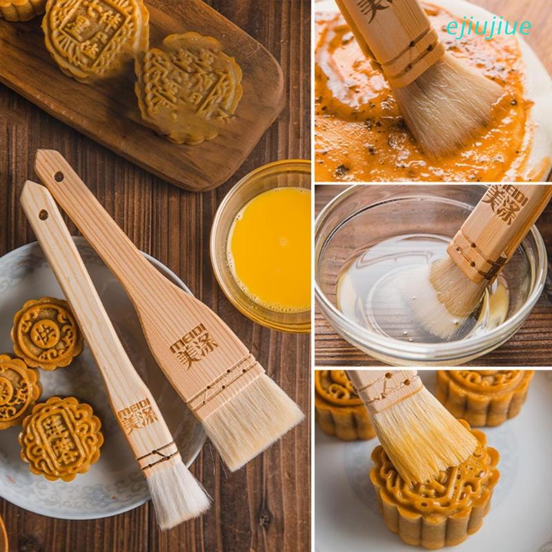 Cọ Phết Dầu Nướng Bánh / Bbq Cán Gỗ Tiện Dụng Cho Gia Đình