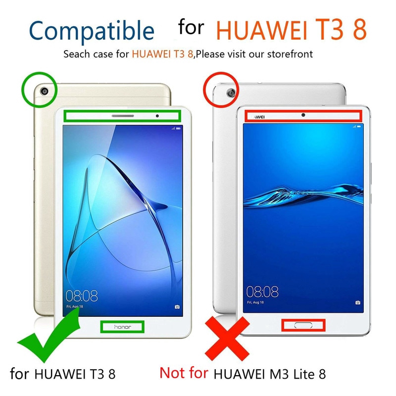 Bao da máy tính bảng kèm giá đỡ xoay tròn cho Huawei MediaPad T3 8.0 Honor Play Pad 2 KOB-L09 KOB-W09 | WebRaoVat - webraovat.net.vn