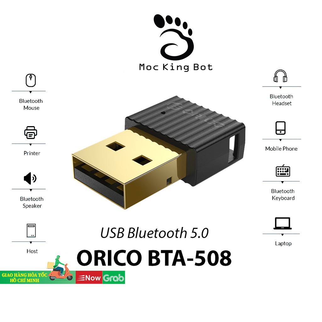 USB Bluetooth 5.0 cho máy tính Orico BTA-508 (Đen)