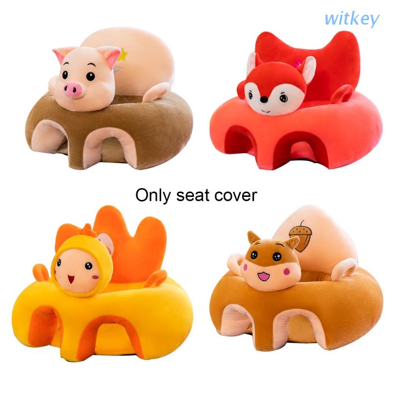 Vỏ Bọc Đệm Ghế Ngồi Bằng Vải Bông Hình Động Vật Đáng Yêu Cho Bé