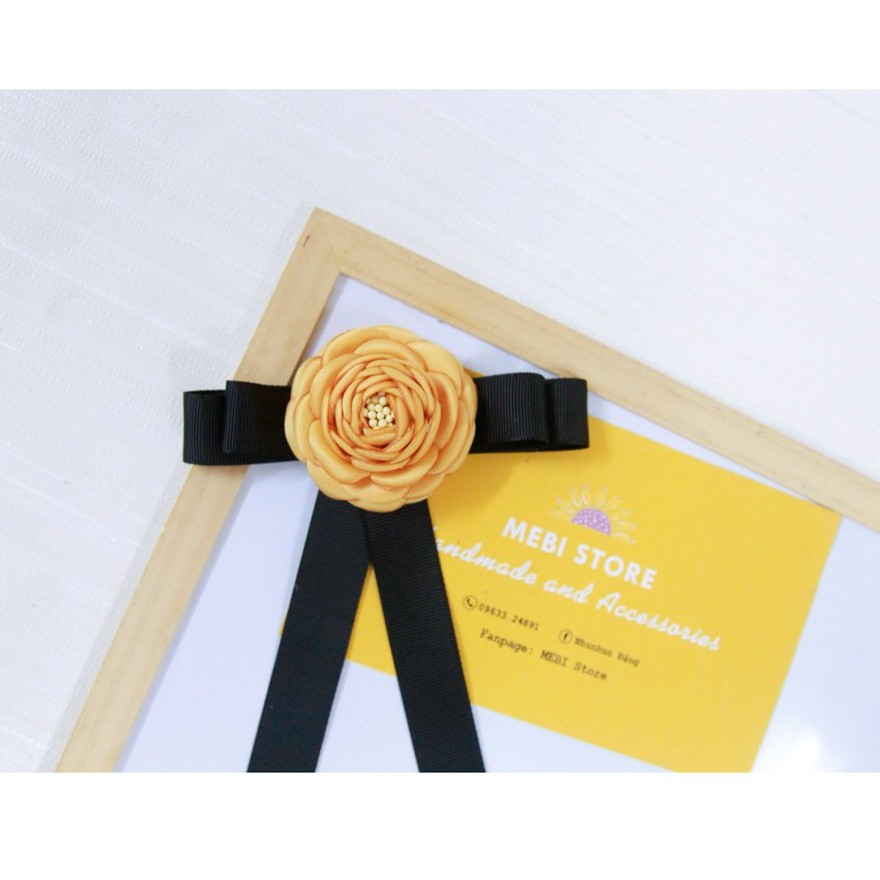 (ảnh thật) Tag cài áo handmade hoa trà siêu xinh 14 màu NOBOX