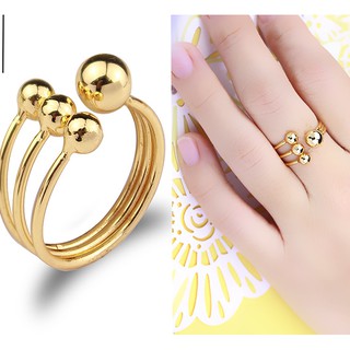 3 chiếc nhẫn mạ vàng 24k tự điều chỉnh Size theo tay