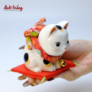 Mèo Thần tài Oinori Yếm vải cỡ bé 8cm 7292 - Yakushigama