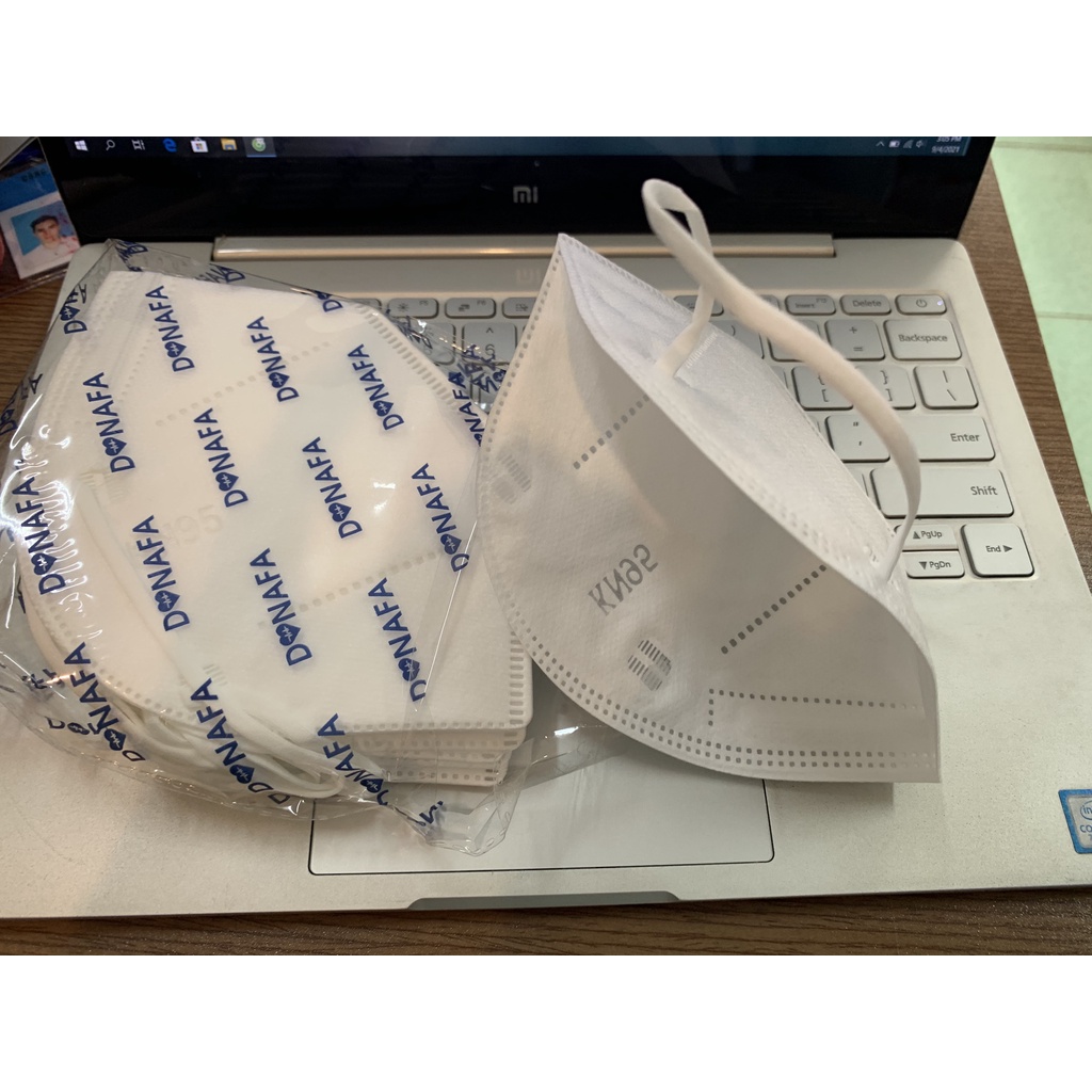 Khẩu trang N95 một hộp 10 cái không có van 5 lớp khảng khuẩn 2 lớp vải không dệt mask n95